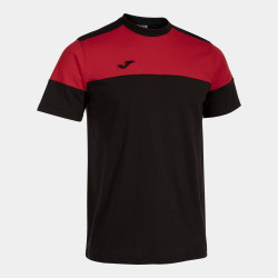 CREW V SHORT SLEEVE T-SHIRT BLACK RED