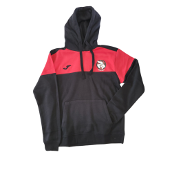 CREW V HOODIE BLACK RED